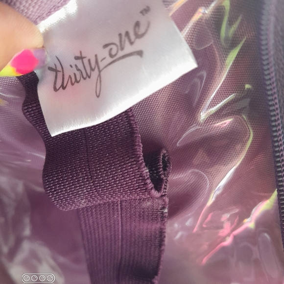 Thirty-One Vinyl Carrying Bag Vinyl purple - Picture 4 of 7